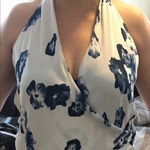 🔥Haute Hippie Silk Floral Halter Top